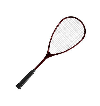 Badminton racket on a white backgroundの写真素材