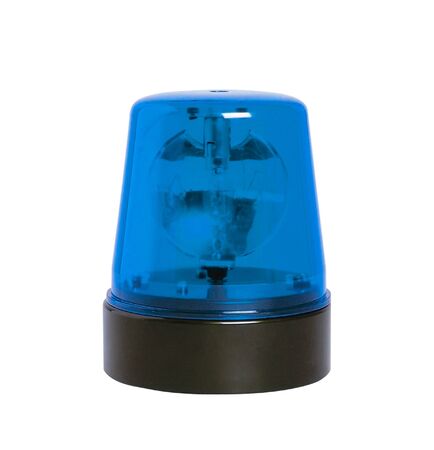 blue rotating beaconの写真素材