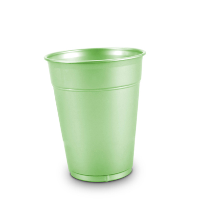 green plastic glassの写真素材