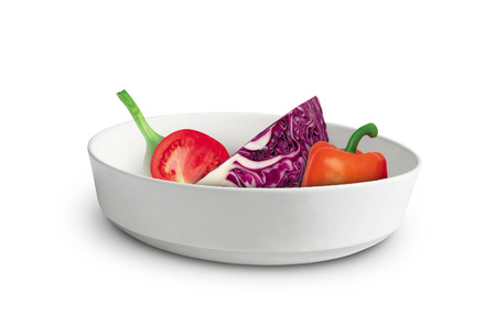vegetables on plateの写真素材