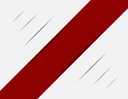 Red Striped on White Traceのイラスト素材