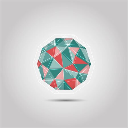 Sphere polygon shape vector iconのイラスト素材