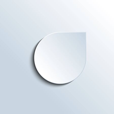 White water drop shape button vectorのイラスト素材