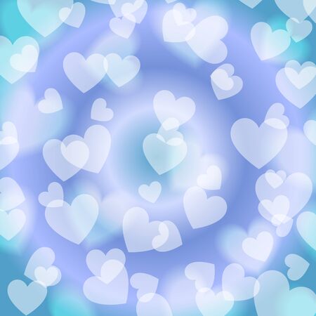 Blue Heart Bokeh, pattern, vectorの写真素材