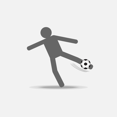 Football player kick the ballの写真素材