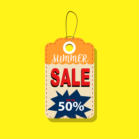 Summer Sale Tags up to 50% Designの写真素材