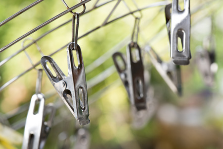 Stainless steel hanger hanging, Object concept