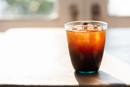 Cola in glass. Drinks and beverage concept. Food and Container theme.の写真素材