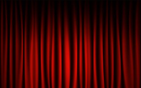 Red curtain stage concert show background. Abstract and background wallpaper concept.のイラスト素材