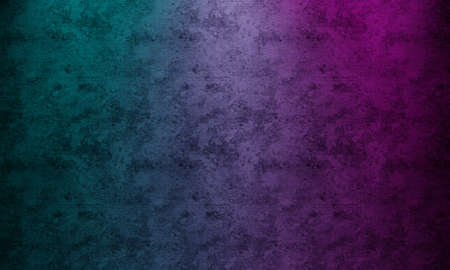 Cyberpunk two tones lighting background. Pink and blue neon color refecting on grunge texture wall. Decorative and exterior design concept. 3D illustration rendering graphic designの写真素材