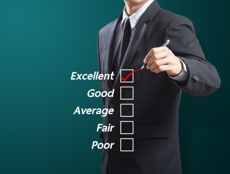 business man checking excellenceの写真素材