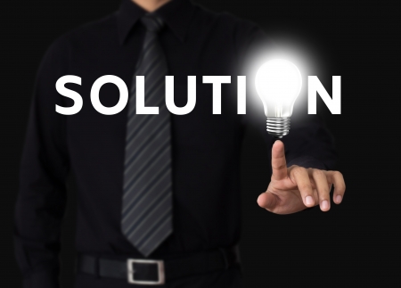 idea or innovation change problem to solution conceptの写真素材