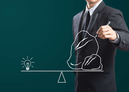 man write idea successの写真素材