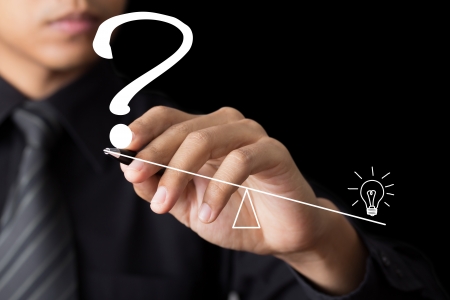 business man eliminate problem and find solutionの写真素材