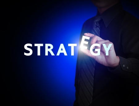 Business hand and word Strategyの写真素材
