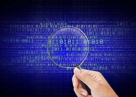 The concept of search of the information in computer digitalの写真素材