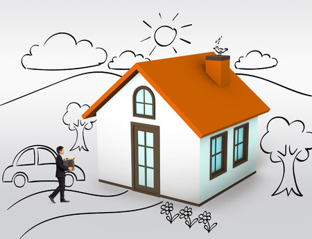 Buying first house, dream homeの写真素材