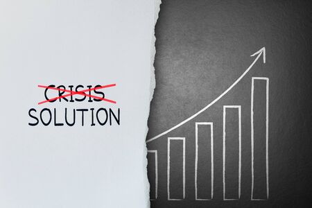 Cross crisis and find solution, Concept of Successの写真素材