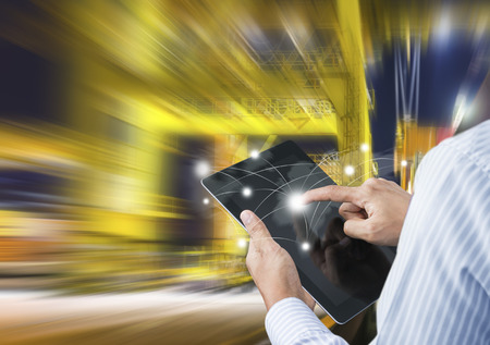 Concept of fast or instant shipping, Online goods orders worldwideの写真素材