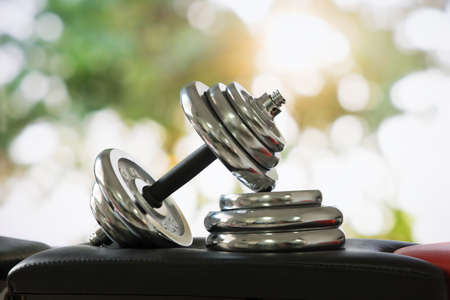 Dumbbell, weight trainingの写真素材