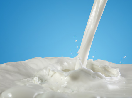 pouring milkの写真素材