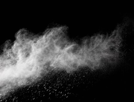 powder splash on black background