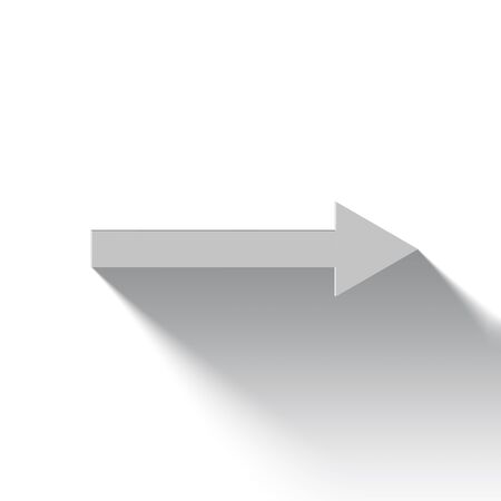 white arrow to right side on white backgroundの写真素材