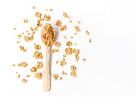 Healthy Corn Flakes with milk for Breakfast on tableの写真素材