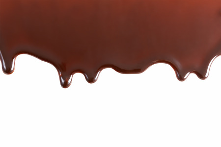 melt chocolate drop on white background, texture, patternの写真素材