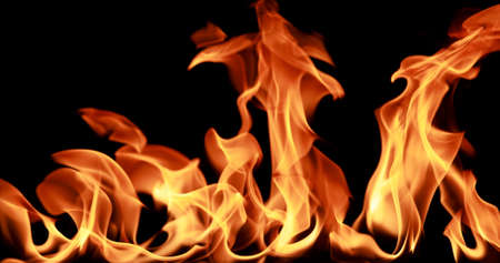 closeup Fire flame abstract backgroundの写真素材