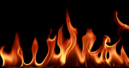 closeup Fire flame abstract backgroundの写真素材