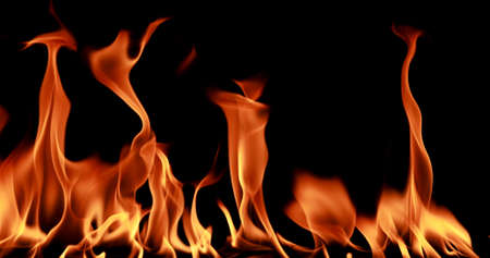 closeup Fire flame abstract backgroundの写真素材