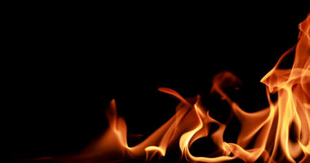 closeup Fire flame abstract backgroundの写真素材