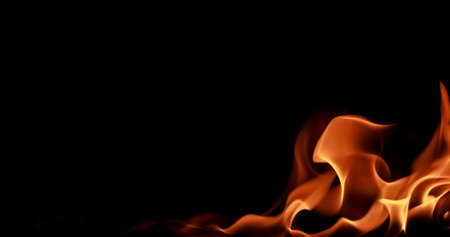 closeup Fire flame abstract backgroundの写真素材