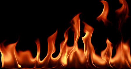 closeup Fire flame abstract backgroundの写真素材