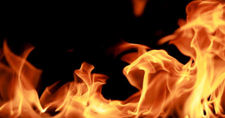 closeup Fire flame abstract backgroundの写真素材