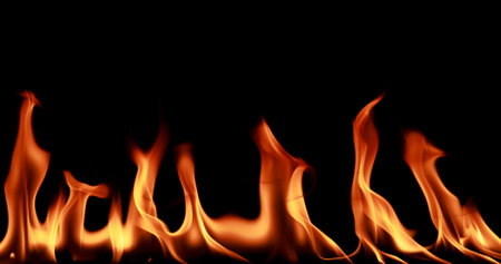 closeup Fire flame abstract backgroundの写真素材