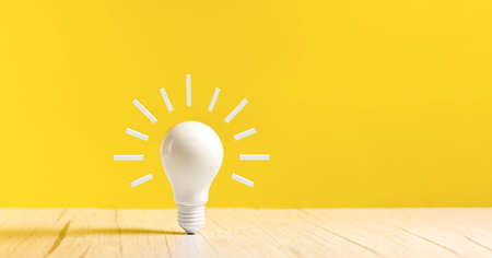 light bulb, new idea innovation conceptの写真素材