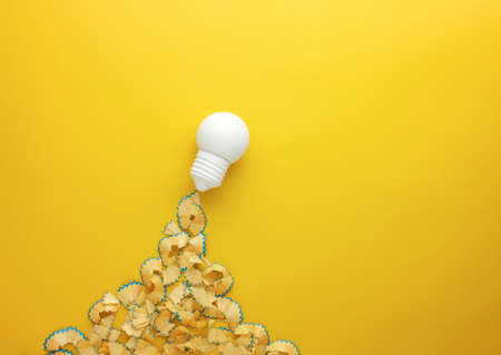 light bulb, new idea innovation conceptの写真素材