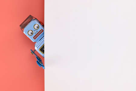 vintage classic robot, intelligence aiの写真素材