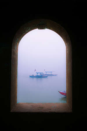An out of focus image of a boat with selective focus.