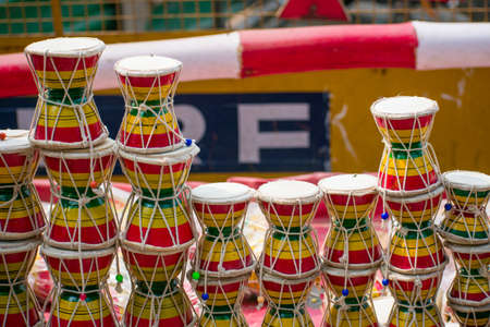 Indian Toys in the indian market with selective focus.の写真素材
