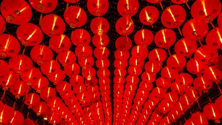 Chinese lantern in thai festival.の素材