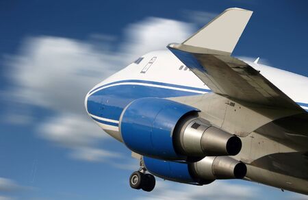 plane taking offの写真素材