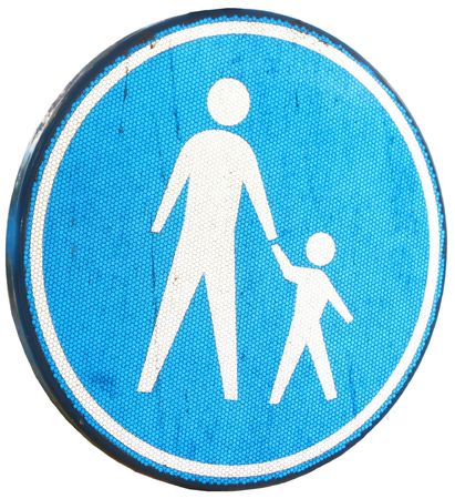 traffic sign for pedestriansの写真素材