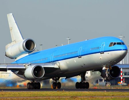 blue plane rotatingの写真素材