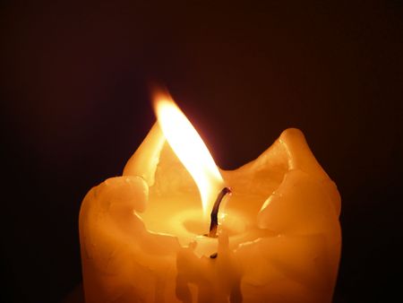 a close up of a romantic candleの写真素材
