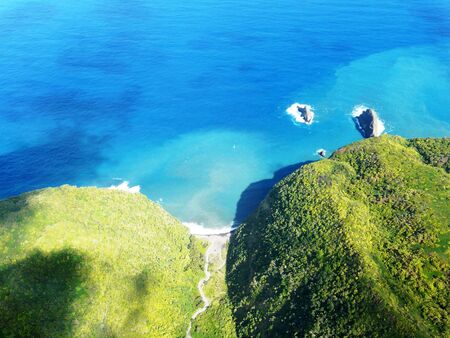 scenic shot of a hawaiian valleyの写真素材
