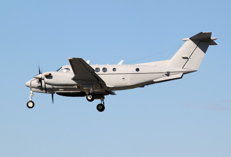 vip turbo prop plane landingの写真素材