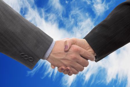 business handshake with の写真素材